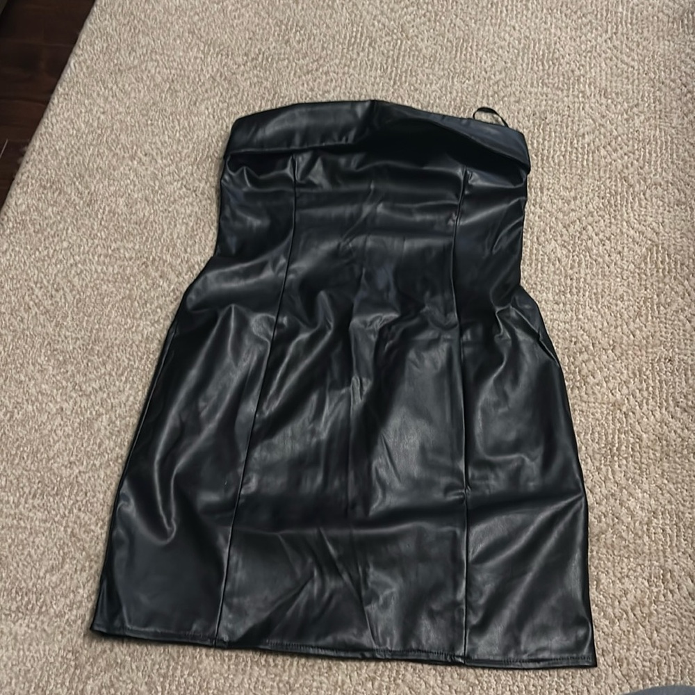Leather dress
